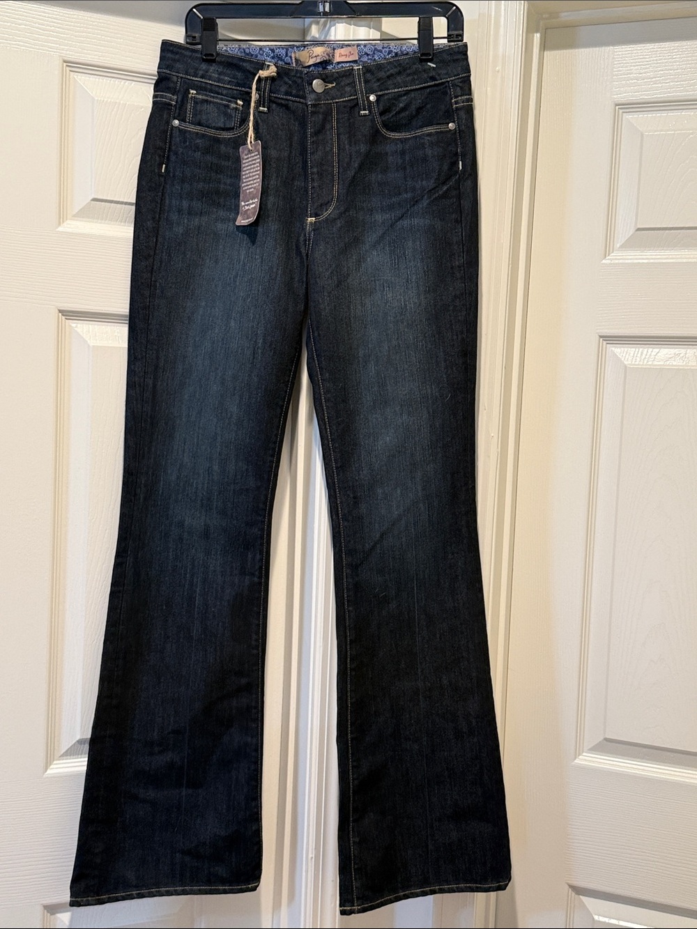 PAIGE Dark Indigo Bootcut Jeans